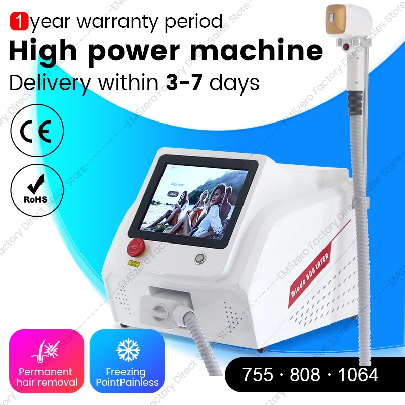 3500W High Power Ice Cooling 755 808 1064 Device Diode Laser Epilator Wavelength Painless 808nm Hair Removal Machine
3500W High Power Ice Cooling 755 808 1064 Device Diode Laser Epilator Wavelength Painless 808nm Hair Removal Machine