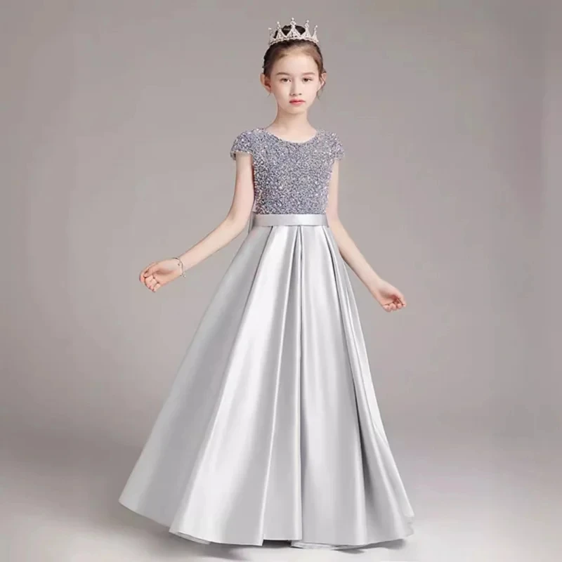 Customized Flower Girl Dress For Wedding Bow Beading Short Sleeve Floor Length High Waist Kids Birthday First Communion Gown
Customized Flower Girl Dress For Wedding Bow Beading Short Sleeve Floor Length High Waist Kids Birthday First Communion Gown