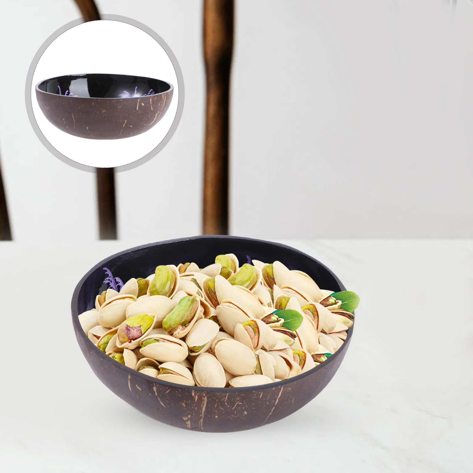 Key Holder Coconut Shell Bowl Food Candy Container Nuts for Purple Natural Office
Key Holder Coconut Shell Bowl Food Candy Container Nuts for Purple Natural Office