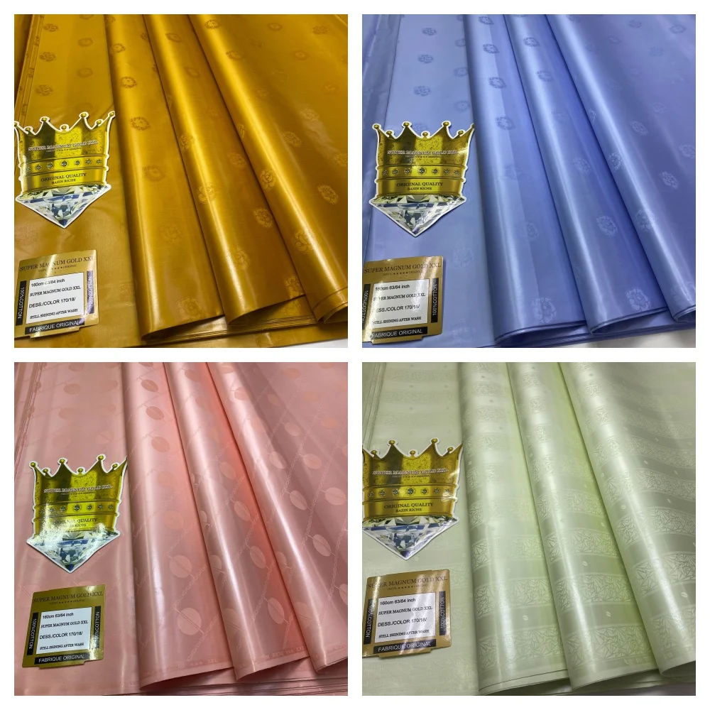 Top Quality African Bazin Riche Washable Basin Sewing Fabric For Men or Women Brocade Clothing Materials For Wedding Party
Top Quality African Bazin Riche Washable Basin Sewing Fabric For Men or Women Brocade Clothing Materials For Wedding Party