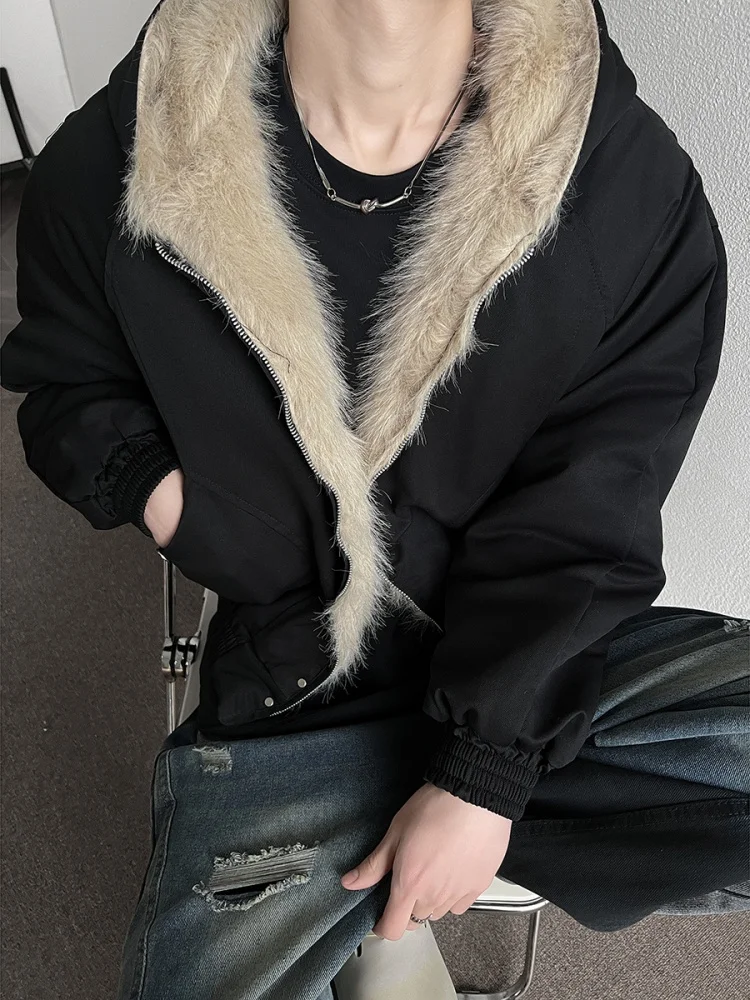 Cleanfit American Sle Men's Winter Jaet Fce Lined Lamb Fur Hooded Cotton Coat Warm Thiened Casual Youth Faion
Cleanfit American Sle Men's Winter Jaet Fce Lined Lamb Fur Hooded Cotton Coat Warm Thiened Casual Youth Faion