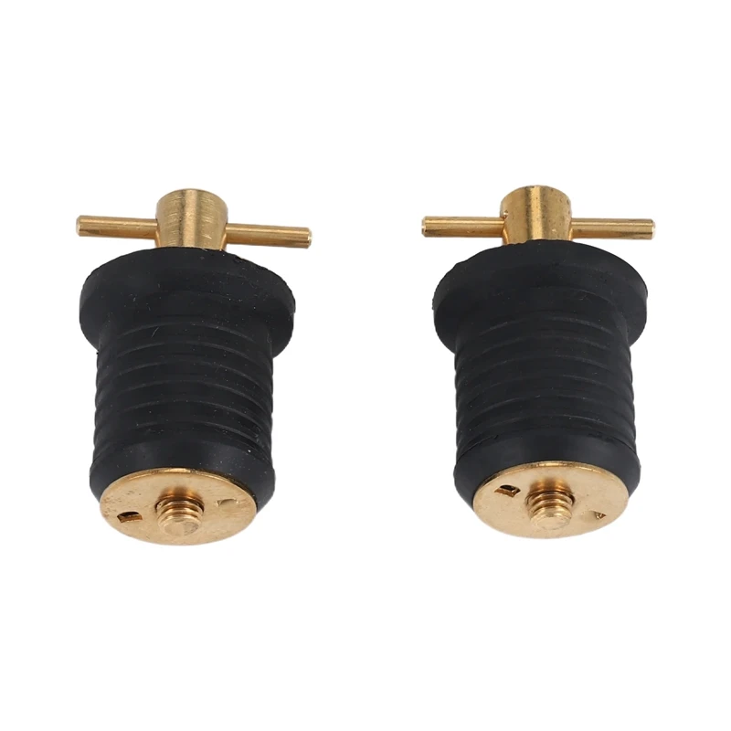 AED4-2 Pcs T-Handle Drain Plug Twist-Turn Marine Boat Drain Plugs Rubber Plugs With Brass Handle Boat Marine Accessories
AED4-2 Pcs T-Handle Drain Plug Twist-Turn Marine Boat Drain Plugs Rubber Plugs With Brass Handle Boat Marine Accessories
