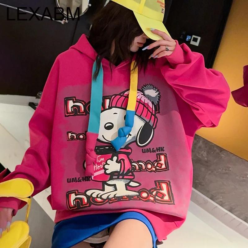 Cartoon Graffiti Oversized Hooded Sweatshirt Tops Women 2025 Spring Autumn Cotton Casual Loose Long Sleeve Sportshirts Bust142cm
Cartoon Graffiti Oversized Hooded Sweatshirt Tops Women 2025 Spring Autumn Cotton Casual Loose Long Sleeve Sportshirts Bust142cm