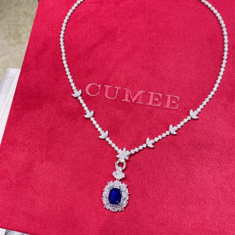 Cumee Sapphire Pendants Necklace for Women Sparkling Blue Cultivation Sapphire Necklace 925 Sterling Silver Gold-plated
Cumee Sapphire Pendants Necklace for Women Sparkling Blue Cultivation Sapphire Necklace 925 Sterling Silver Gold-plated