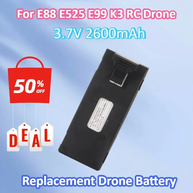 NEW 3.7V 2600mAh For E88 P1 E525 E99 K3 RC Drone Replacement Remote Control UAV Battery Li-Ion RC Drone Battery
NEW 3.7V 2600mAh For E88 P1 E525 E99 K3 RC Drone Replacement Remote Control UAV Battery Li-Ion RC Drone Battery
