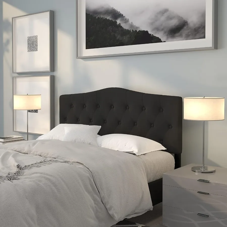 Black Fabric Tufted Upholstered Queen Size Headboard for Modern Bedroom Decor Elegant Design with Comfortable Padding and Styli
Black Fabric Tufted Upholstered Queen Size Headboard for Modern Bedroom Decor Elegant Design with Comfortable Padding and Styli