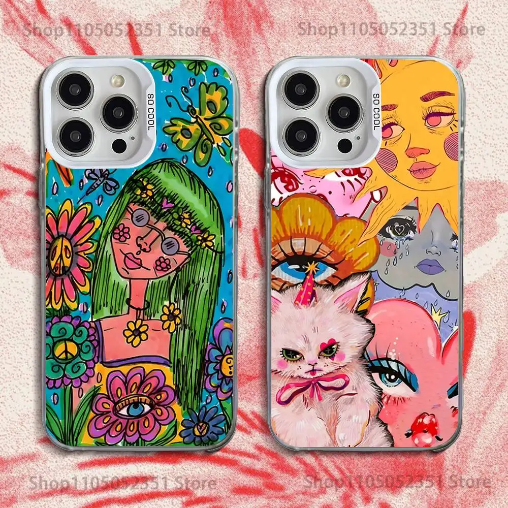 Phone Case For iPhone 16,15,14,13,12,11,Pro,XS,Max,Plus,Mini,SE MaiYaCa Indie Art Hippie White Candy Matte Shockproof Cover
Phone Case For iPhone 16,15,14,13,12,11,Pro,XS,Max,Plus,Mini,SE MaiYaCa Indie Art Hippie White Candy Matte Shockproof Cover