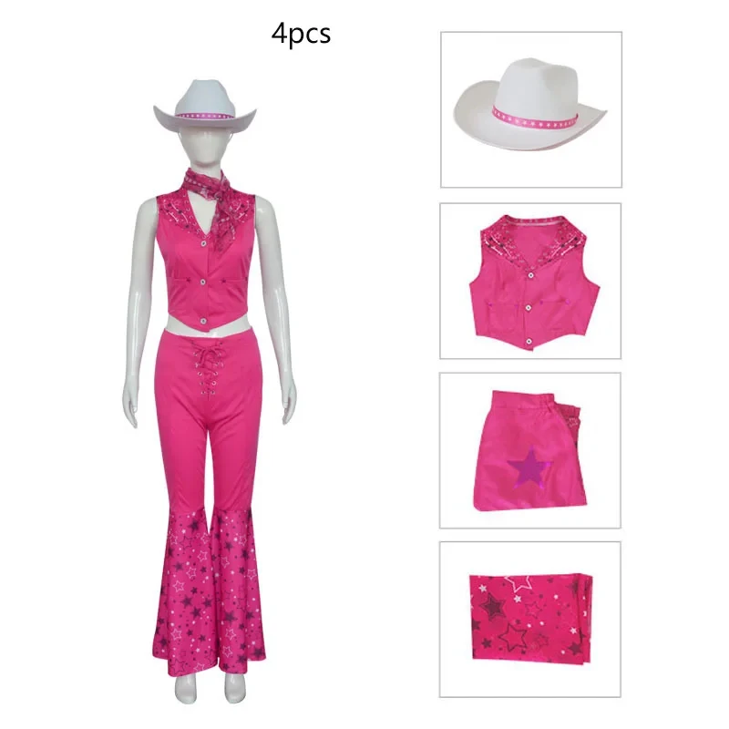 ♠2026❤Movie Barbi Cosplay Rose Red Bell Bottoms Barbe Cosplay Suit Tight Fitting Set with Hat and Scarf Halloween Costumes Kids↙
♠2026❤Movie Barbi Cosplay Rose Red Bell Bottoms Barbe Cosplay Suit Tight Fitting Set with Hat and Scarf Halloween Costumes Kids↙