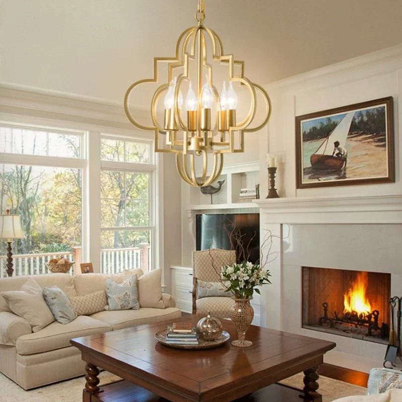 Nordic Dining Room Bedroom Cafe Kitchen Light Vintage American Wrought Iron Gold Chandelier Design Living Room Pendant Lamp
Nordic Dining Room Bedroom Cafe Kitchen Light Vintage American Wrought Iron Gold Chandelier Design Living Room Pendant Lamp