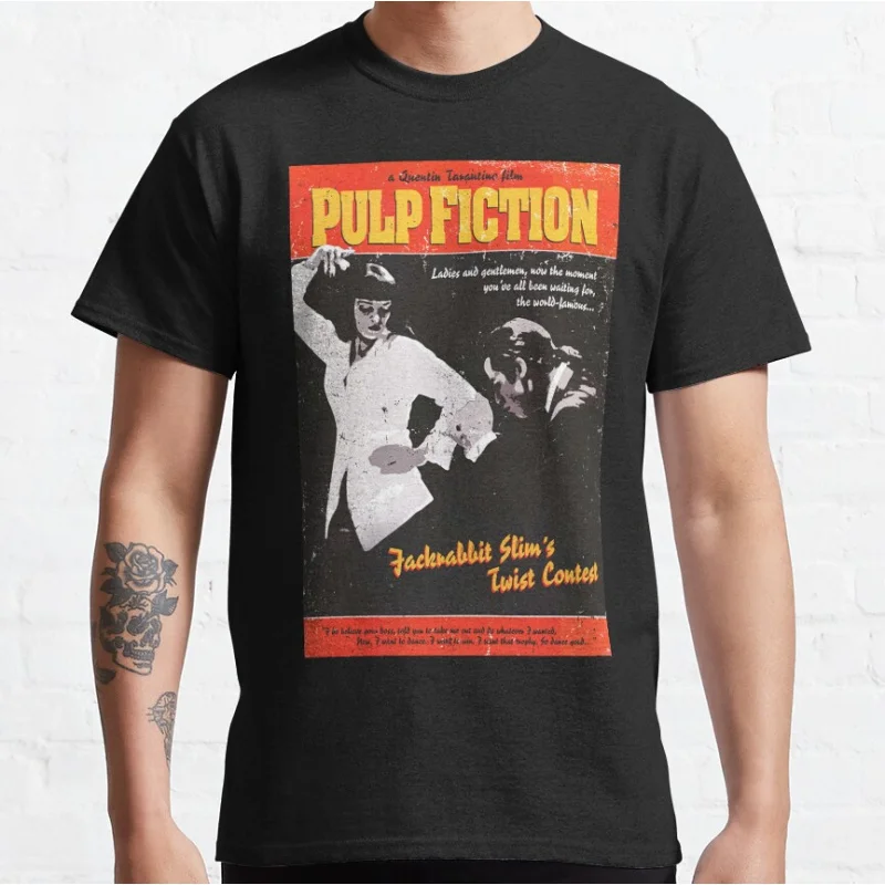 Quentin Tarantino Style 80s vintage movie Pulp fiction Short-sleeve crewneck T-shirt for men large size Adult Tops S-6xl
Quentin Tarantino Style 80s vintage movie Pulp fiction Short-sleeve crewneck T-shirt for men large size Adult Tops S-6xl