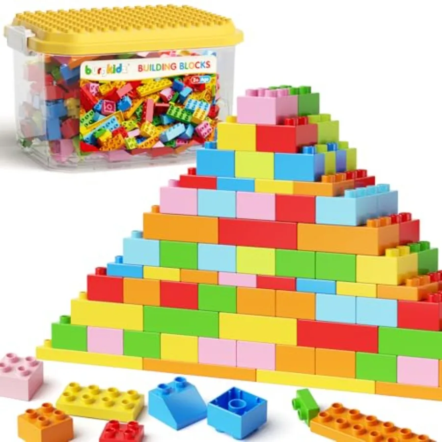 150PCS Jumbo Building Blocks with Clear Storage Box and Baseplate Lid - STEM Educational Toys for Toddlers 3+ Years, Compatible
150PCS Jumbo Building Blocks with Clear Storage Box and Baseplate Lid - STEM Educational Toys for Toddlers 3+ Years, Compatible