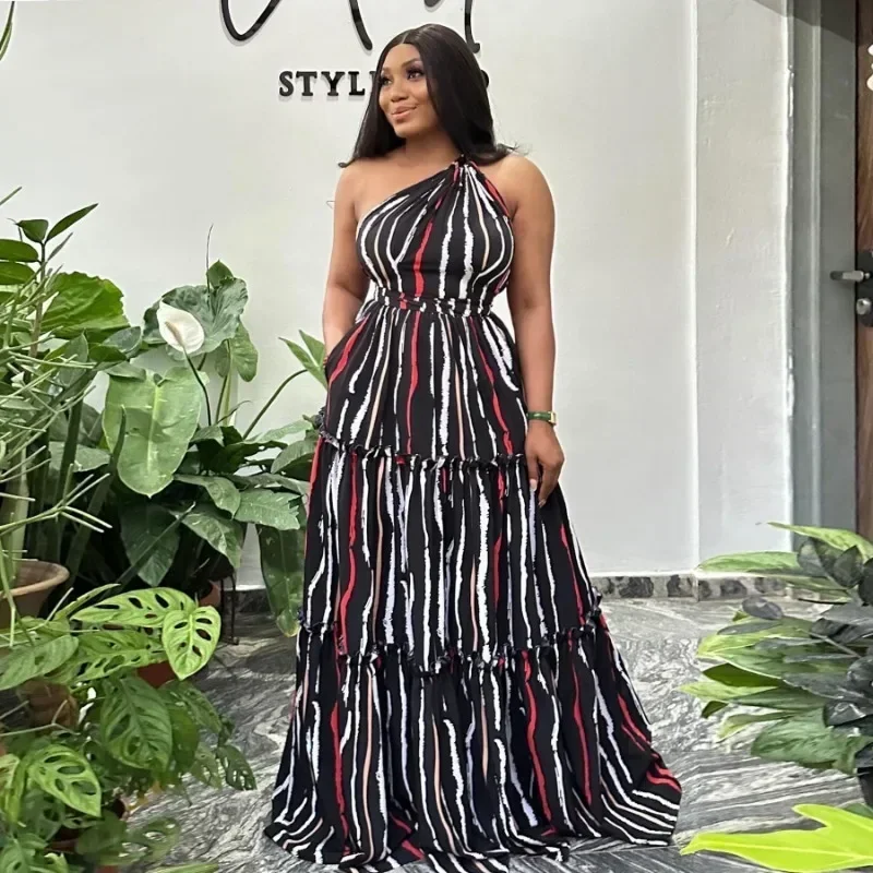 GUWU Fashion Summer Women’s Sleeveless Striped Print Backless One-Shoulder Dress Night Club Party Evening Long Maxi Dresses
GUWU Fashion Summer Women’s Sleeveless Striped Print Backless One-Shoulder Dress Night Club Party Evening Long Maxi Dresses