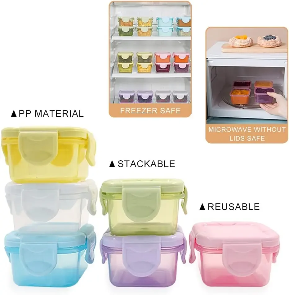 4PcsLeakproof Lids, Condiment Sauce Containers, Mini Freezer Storage Containers Airtight Containers, Microwave Safe
4PcsLeakproof Lids, Condiment Sauce Containers, Mini Freezer Storage Containers Airtight Containers, Microwave Safe