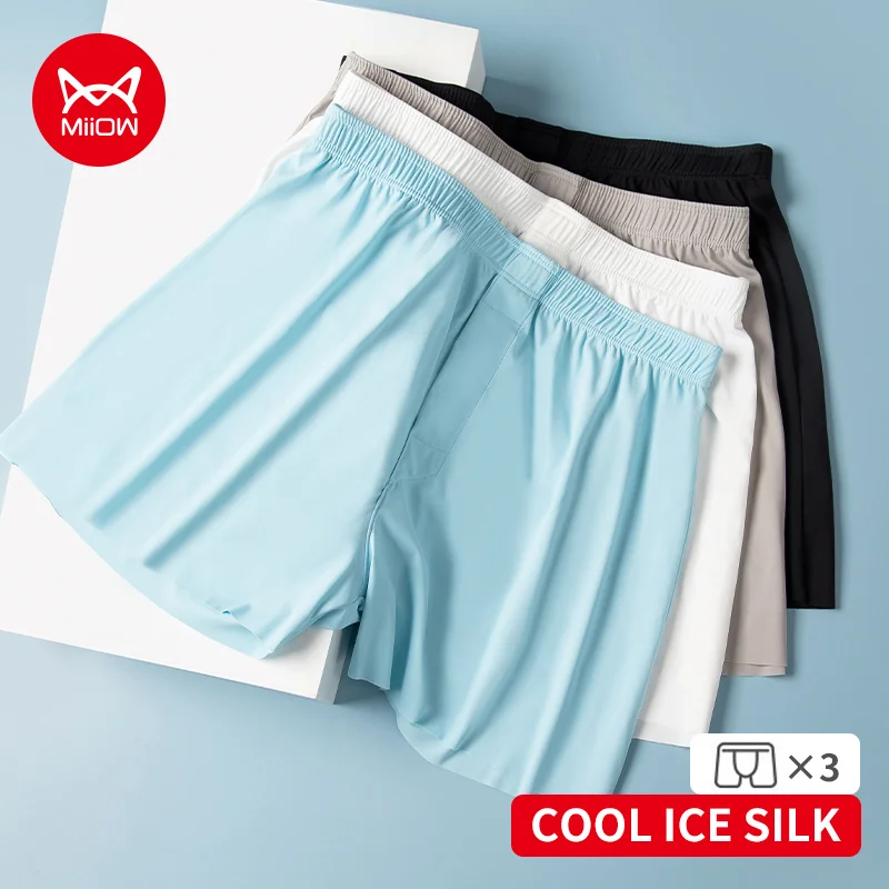 MiiOW Cool Ice Silk Men's Panties Set Breathable Men's Panties Large Size Shorts Underpants Casual Loose Mens Home Arrow Pants
MiiOW Cool Ice Silk Men's Panties Set Breathable Men's Panties Large Size Shorts Underpants Casual Loose Mens Home Arrow Pants