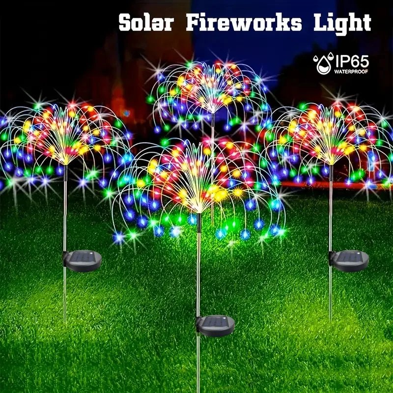 Solar Garden Lights 8 Modes Solar Garden Lights Solar Firework Lights Splash Resistant String Light for Garden Wedding Party
Solar Garden Lights 8 Modes Solar Garden Lights Solar Firework Lights Splash Resistant String Light for Garden Wedding Party