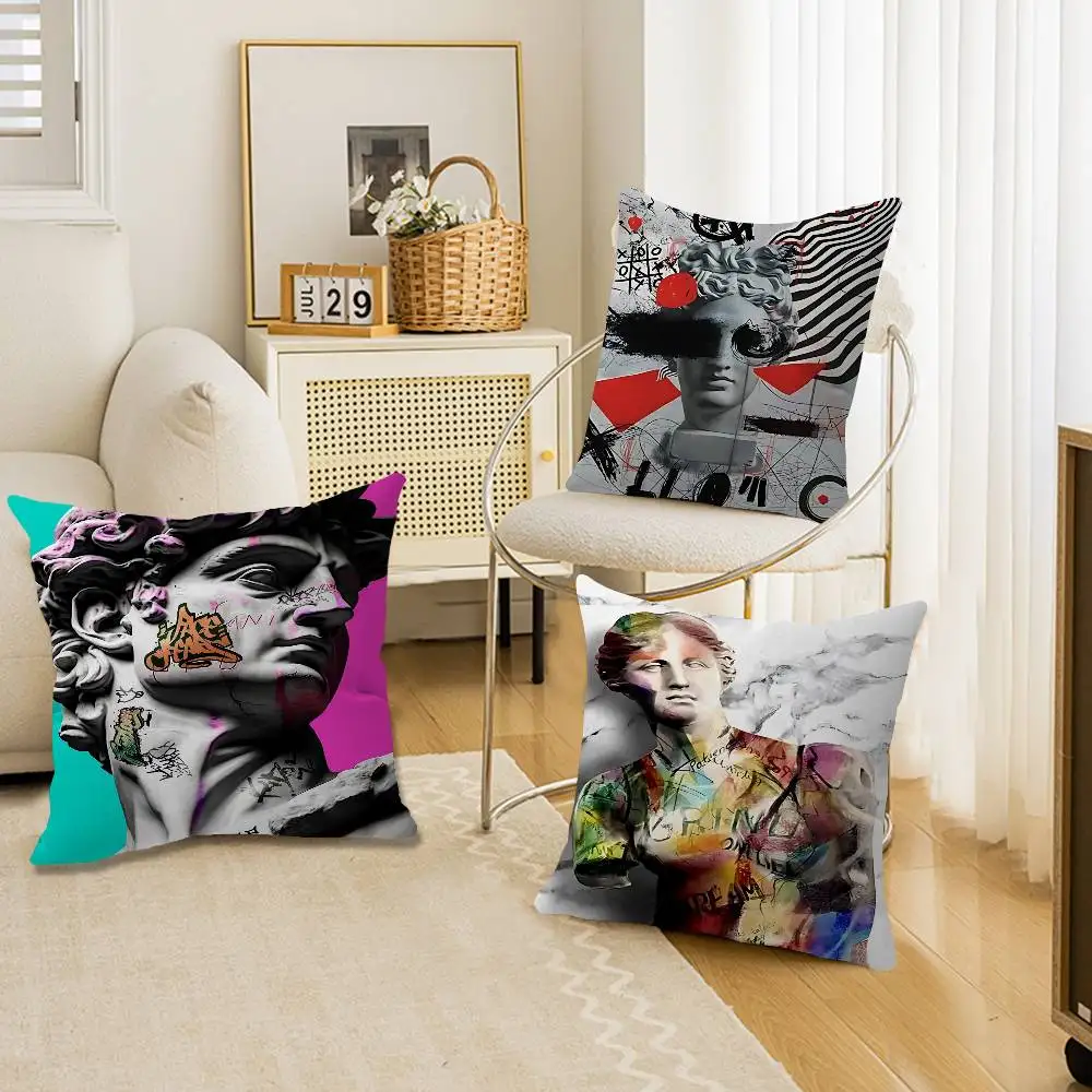 Statue of David Graffiti Art Canvas Painting David Head Sculpture Cushion Cover Polyester Sofa Cushions Decorative Pillowcover
Statue of David Graffiti Art Canvas Painting David Head Sculpture Cushion Cover Polyester Sofa Cushions Decorative Pillowcover
