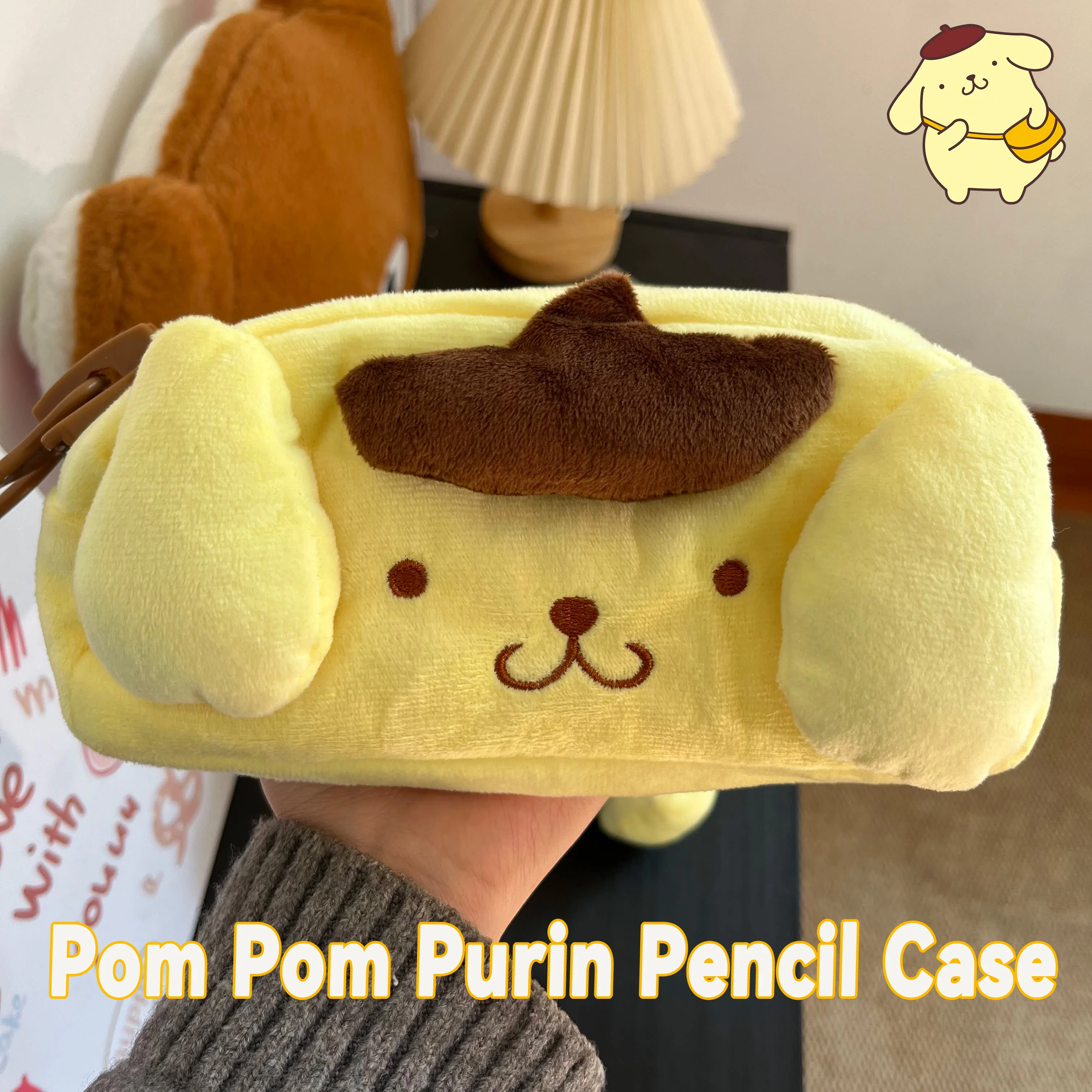 kawaii pom pom purin plush pencil case super large capacity zipper storage bag portable student stationery bag desktop organizer
kawaii pom pom purin plush pencil case super large capacity zipper storage bag portable student stationery bag desktop organizer