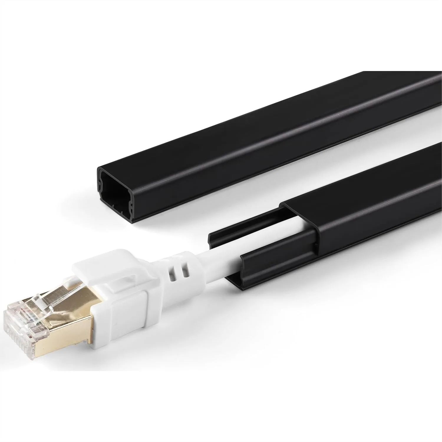 Cord Hider For One Wire 102in Cable Concealer Paintable Wall Wire Cover PVC Cable Management Raceway For Thick Extension Cord W0.59 H0.4in Black
Cord Hider For One Wire 102in Cable Concealer Paintable Wall Wire Cover PVC Cable Management Raceway For Thick Extension Cord W0.59 H0.4in Black