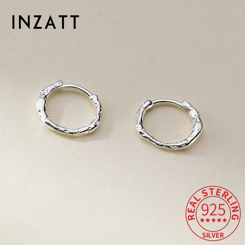 INZATT Real 925 Sterling Silver Irregular Round Hoop Earrings For Women Classic Fine Jewelry Minimalist Accessories
INZATT Real 925 Sterling Silver Irregular Round Hoop Earrings For Women Classic Fine Jewelry Minimalist Accessories