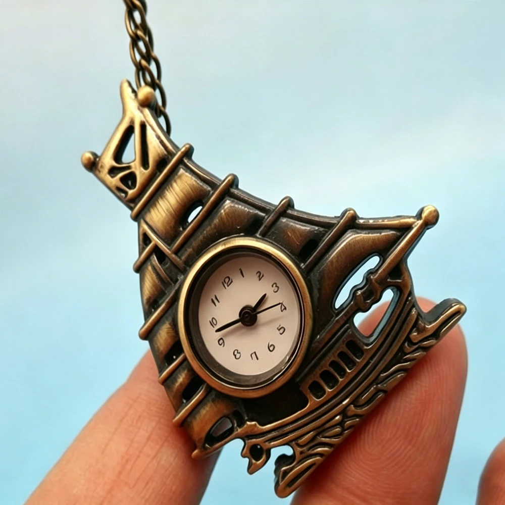 Vintage Sailboat Pocket Watch Necklace for Men Women, Retro Pendant Watch with Chain
Vintage Sailboat Pocket Watch Necklace for Men Women, Retro Pendant Watch with Chain