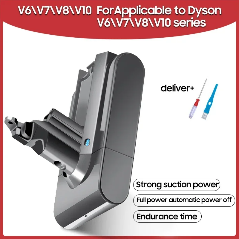 Replacement Battery For Dyson V10 V6 V7 V8 Vacuum Cleaner Battery For V10 Motorhead SV07 SV10 SV12 V8 Extra V7 Mattres DC74 DC62
Replacement Battery For Dyson V10 V6 V7 V8 Vacuum Cleaner Battery For V10 Motorhead SV07 SV10 SV12 V8 Extra V7 Mattres DC74 DC62