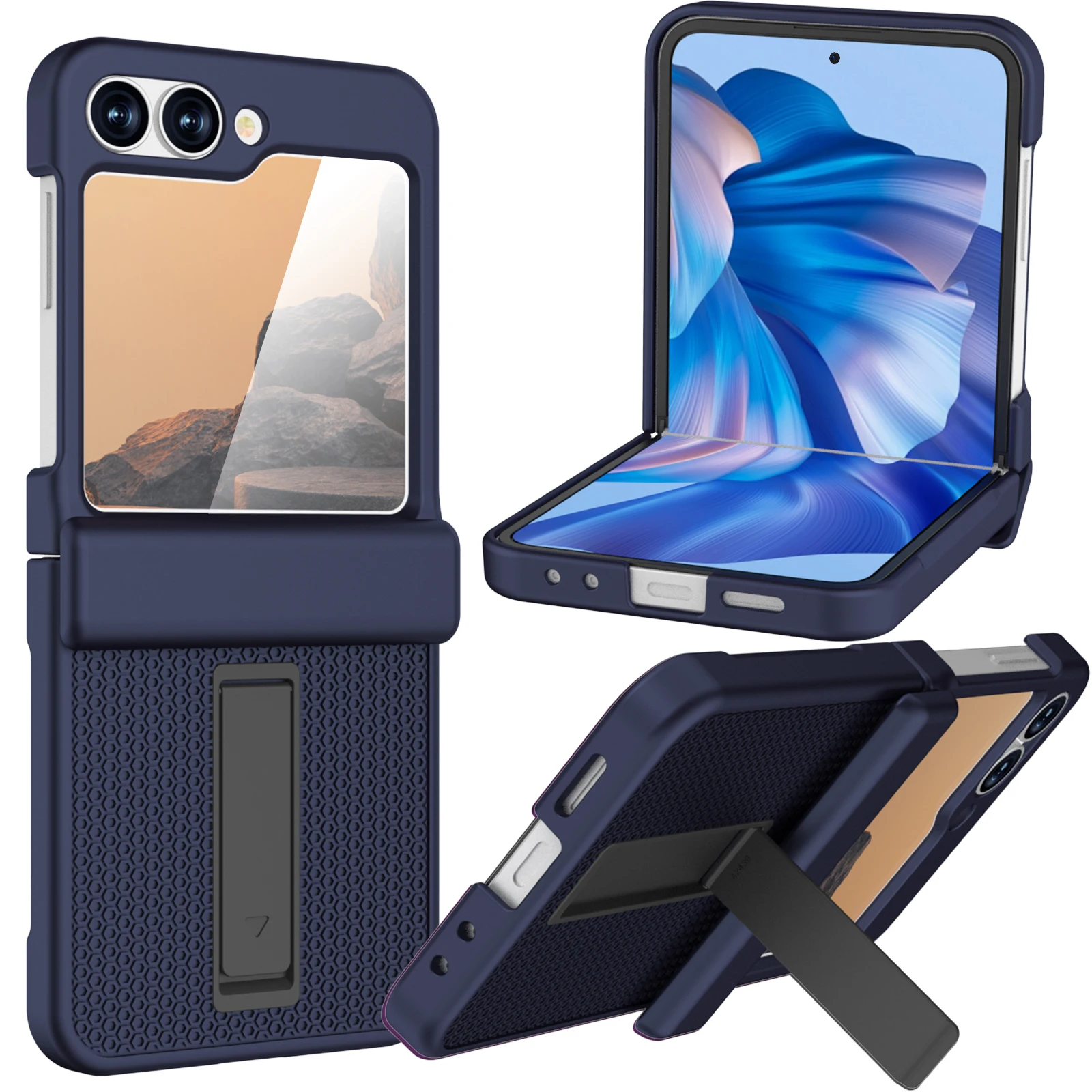 Чехол-книжка для Galaxy Z 6 с защитой экрана из закаленного стекла, ударопрочный чехол с подставкой в виде сот для телефона Samsung Z Flip 6
Чехол-книжка для Galaxy Z 6 с защитой экрана из закаленного стекла, ударопрочный чехол с подставкой в виде сот для телефона Samsung Z Flip 6
