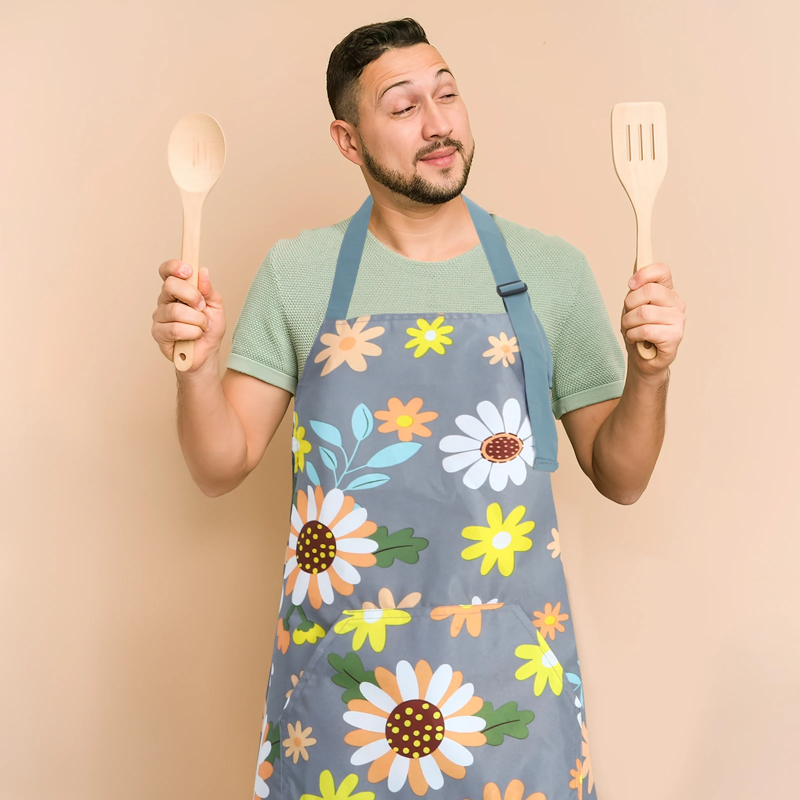 Waterproof Apron Kitchen Gray Floral Women Cute Pockets Vintage Workshops Polyester Baking Cooking Oil Resistant Neck Hanging
Waterproof Apron Kitchen Gray Floral Women Cute Pockets Vintage Workshops Polyester Baking Cooking Oil Resistant Neck Hanging