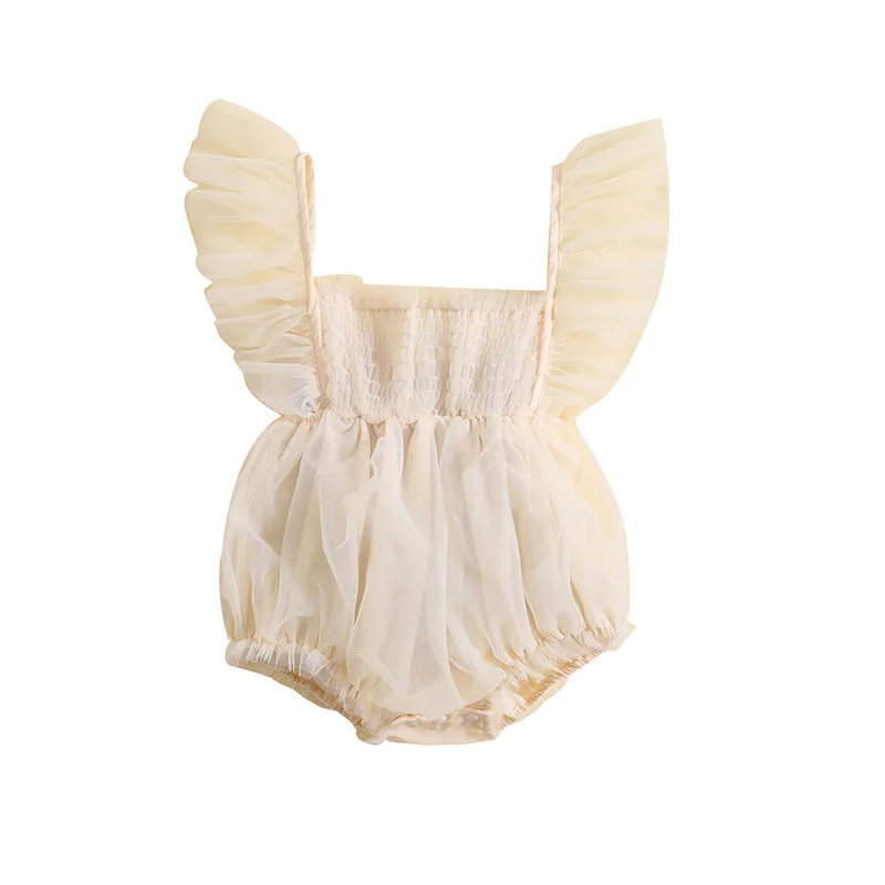 Baby Girls Romper Fly Sleeve Pleated Tulle Patchwork Infant Bodysuit Summer Clothes for Casual Daily
Baby Girls Romper Fly Sleeve Pleated Tulle Patchwork Infant Bodysuit Summer Clothes for Casual Daily