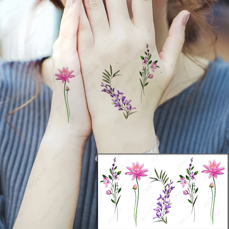 Tattoo Sticker Small Flowers Lotus Leaf Color Plant Waterproof Temporary Makeup Art Fake Flash Tattoo for Man Woman Kids
Tattoo Sticker Small Flowers Lotus Leaf Color Plant Waterproof Temporary Makeup Art Fake Flash Tattoo for Man Woman Kids
