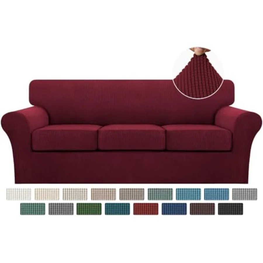 4 Piece Sofa Covers for 3 Cushion Couch Sofa Slipcover Soft Couch Cover for Dogs-Washable Sofa Furniture Covers with 3 Individu
4 Piece Sofa Covers for 3 Cushion Couch Sofa Slipcover Soft Couch Cover for Dogs-Washable Sofa Furniture Covers with 3 Individu