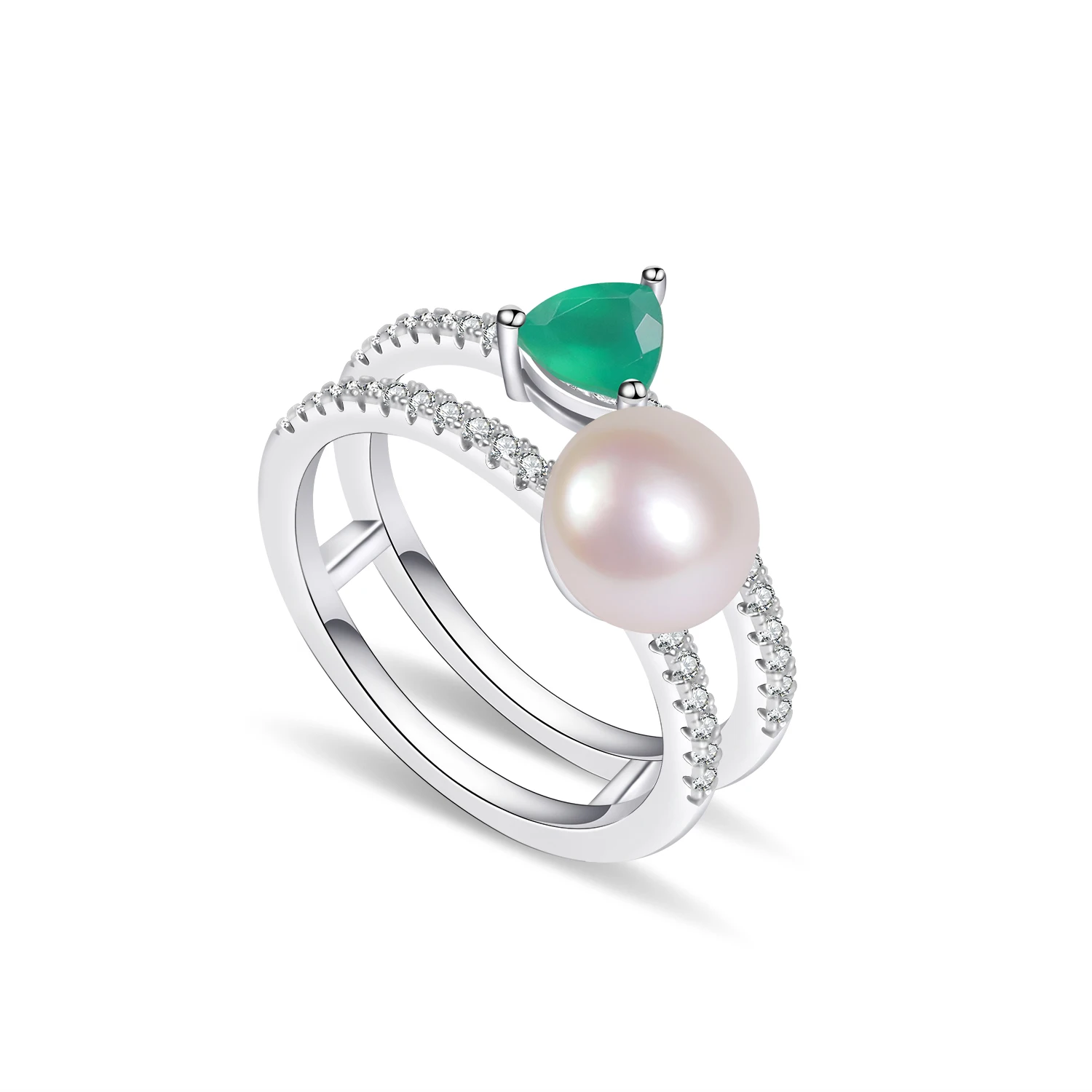 Кольцо GEM'S BALLET из стерлингового серебра 925 пробы с пресноводным жемчугом и зеленым агатом, идеальный подарок на годовщину, День святого Валентина, день рождения
Кольцо GEM'S BALLET из стерлингового серебра 925 пробы с пресноводным жемчугом и зеленым агатом, идеальный подарок на годовщину, День святого Валентина, день рождения