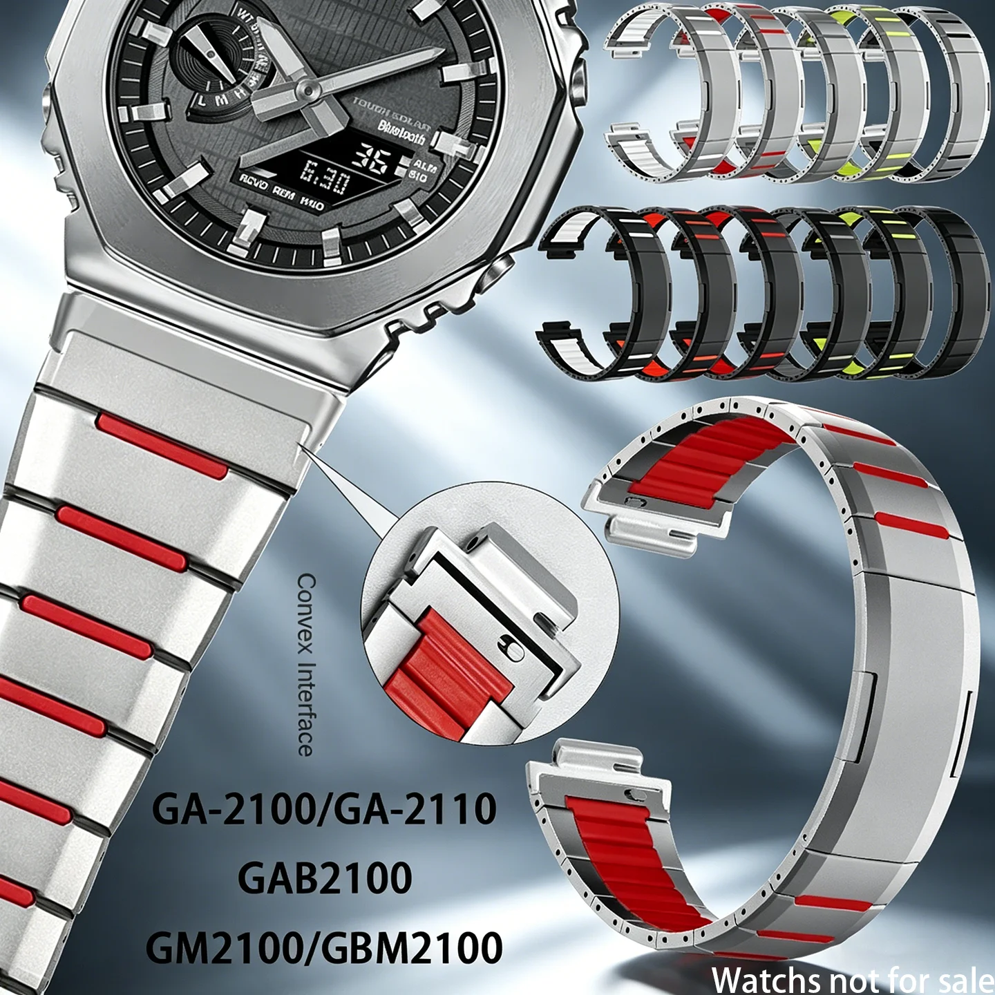 Мужской ремешок для часов из нержавеющей стали + адаптер для Casio CasiOak GM2100 GA2100 GBM2100 GA-B2100 G-SHOCK, модифицированный сменный ремешок
Мужской ремешок для часов из нержавеющей стали + адаптер для Casio CasiOak GM2100 GA2100 GBM2100 GA-B2100 G-SHOCK, модифицированный сменный ремешок