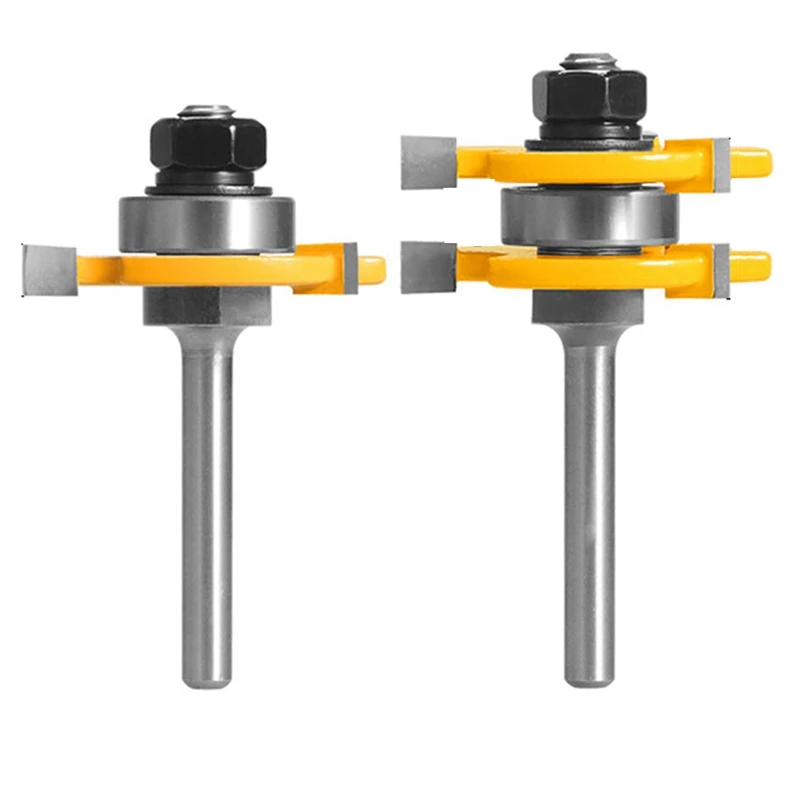 2Pcs Shank Joint Assembly Router Bit Set Tongue & Groove T-Slot Milling Cutter For Woodwork Cutting Tools
2Pcs Shank Joint Assembly Router Bit Set Tongue & Groove T-Slot Milling Cutter For Woodwork Cutting Tools