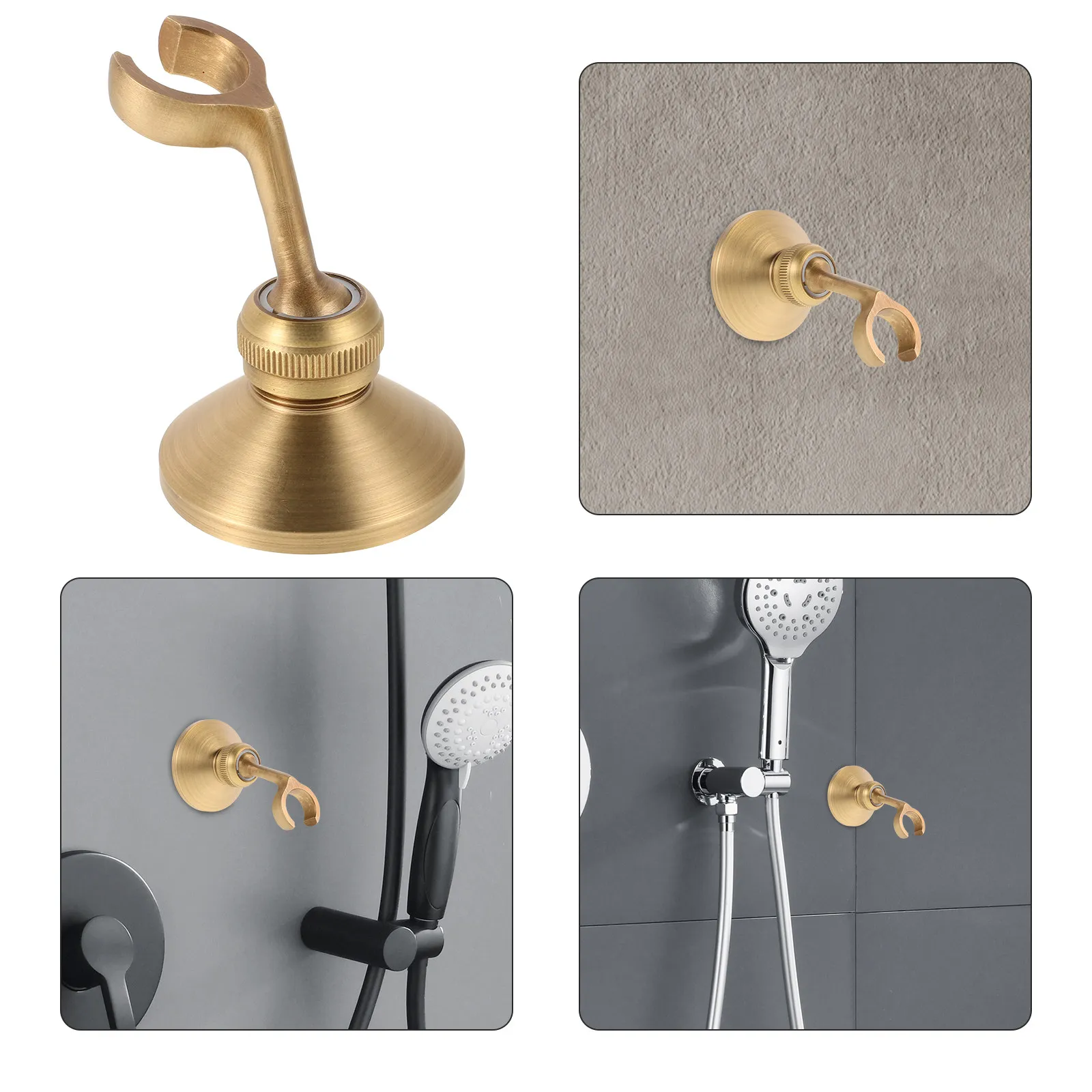 Wall Mounted Rotatable Handheld Shower Head Holder Metal Bracket Bathroom Shower Wand Holder Adjustable Angle Support for Tiles
Wall Mounted Rotatable Handheld Shower Head Holder Metal Bracket Bathroom Shower Wand Holder Adjustable Angle Support for Tiles