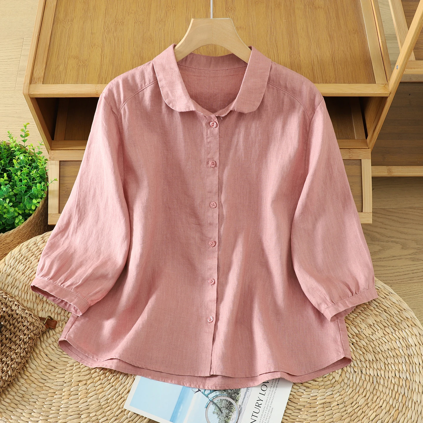 Summer 2026 Women's Loose Cotton Linen Shirt Brand Large Size Coat Casual Commute Style Artistic Pure Color Thin Seven-Quarte...
Summer 2026 Women's Loose Cotton Linen Shirt Brand Large Size Coat Casual Commute Style Artistic Pure Color Thin Seven-Quarte...