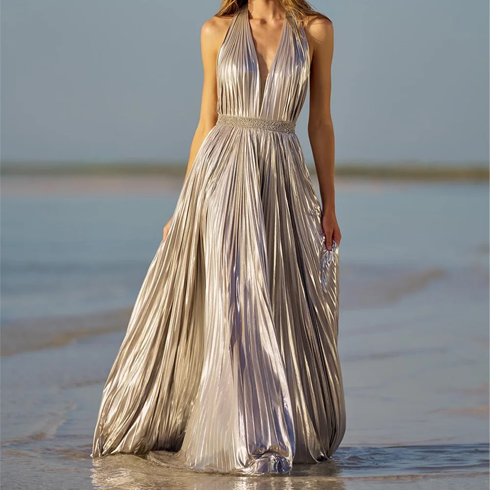 customizedA-Line Front Slit Halter Satin Sleeveless Photo Color Elegant and Fashion Evening Dresses Pleats Crystal Backless Ope
customizedA-Line Front Slit Halter Satin Sleeveless Photo Color Elegant and Fashion Evening Dresses Pleats Crystal Backless Ope