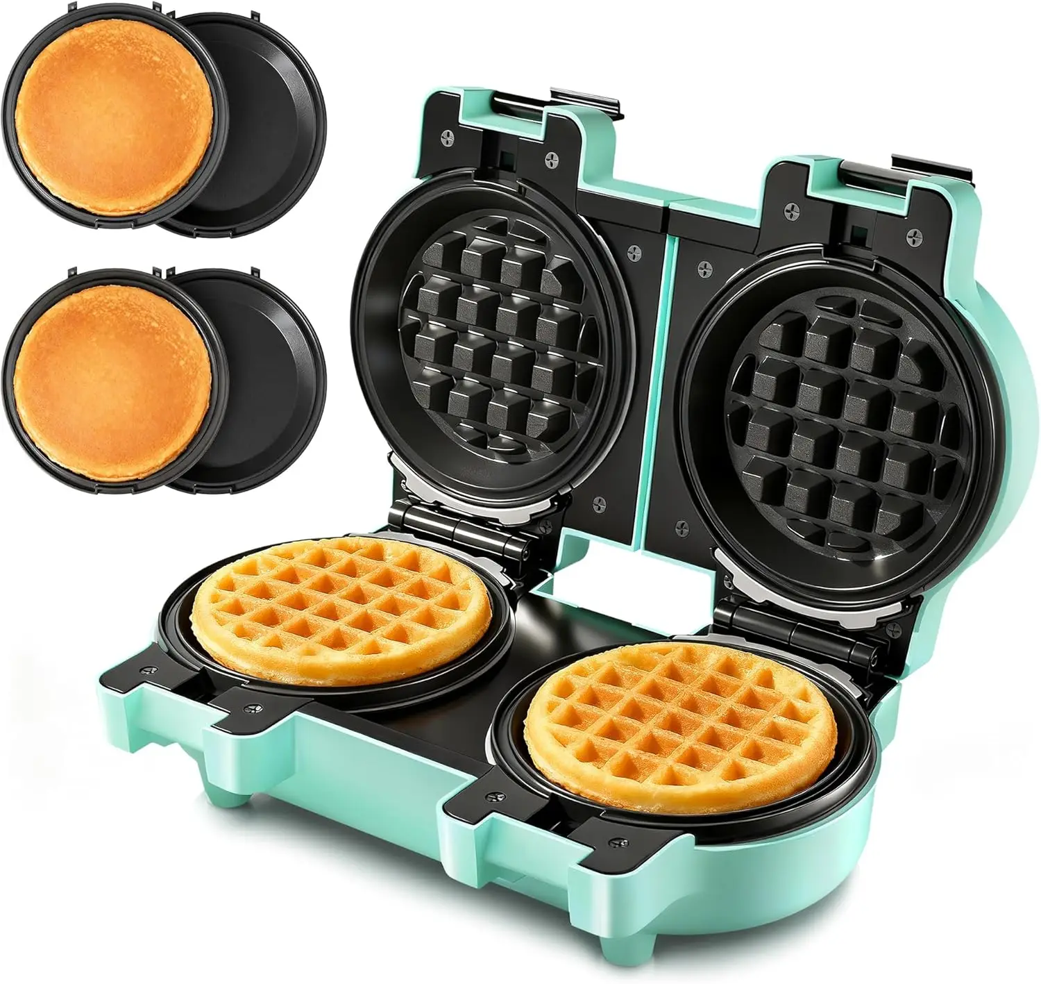2-in-1 Mini Waffle Maker & Pancake Griddle, 4" Nonstick Plates, Dishwasher Safe for Small Spaces
2-in-1 Mini Waffle Maker & Pancake Griddle, 4" Nonstick Plates, Dishwasher Safe for Small Spaces