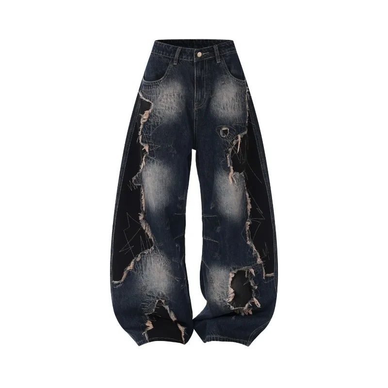 Wasteland Style Patch Denim Baggy Jeans Men Streetwear Vintage Loose Casual Ripped Scimitar Jeans Pants Women Machete Trousers
Wasteland Style Patch Denim Baggy Jeans Men Streetwear Vintage Loose Casual Ripped Scimitar Jeans Pants Women Machete Trousers