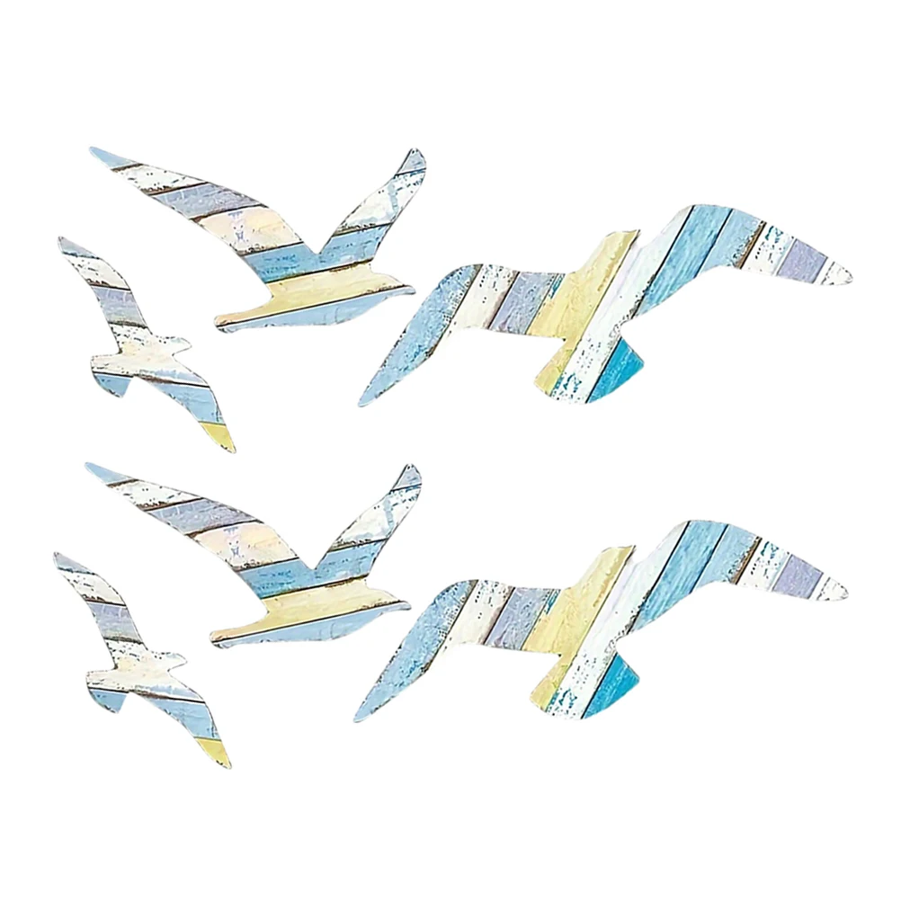6 Pcs Mediterranean Seagull Wall Decoration Styles Wood Craft Mediterranean-themed Beach Hanging Nautical Bathroom
6 Pcs Mediterranean Seagull Wall Decoration Styles Wood Craft Mediterranean-themed Beach Hanging Nautical Bathroom