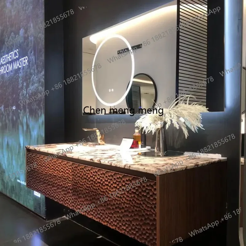 E182 Natural luxury stone bathroom cabinet combination bathroom solid wood washstand hand basin cabinet
E182 Natural luxury stone bathroom cabinet combination bathroom solid wood washstand hand basin cabinet