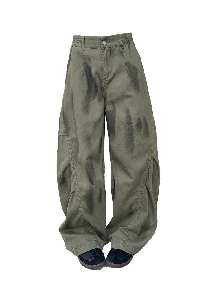 Women's Green Cargo Baggy Jeans Y2K American High Street Harajuku Aesthetic Vintage Design Wide Leg Jeans Trousers Clothing New
Women's Green Cargo Baggy Jeans Y2K American High Street Harajuku Aesthetic Vintage Design Wide Leg Jeans Trousers Clothing New