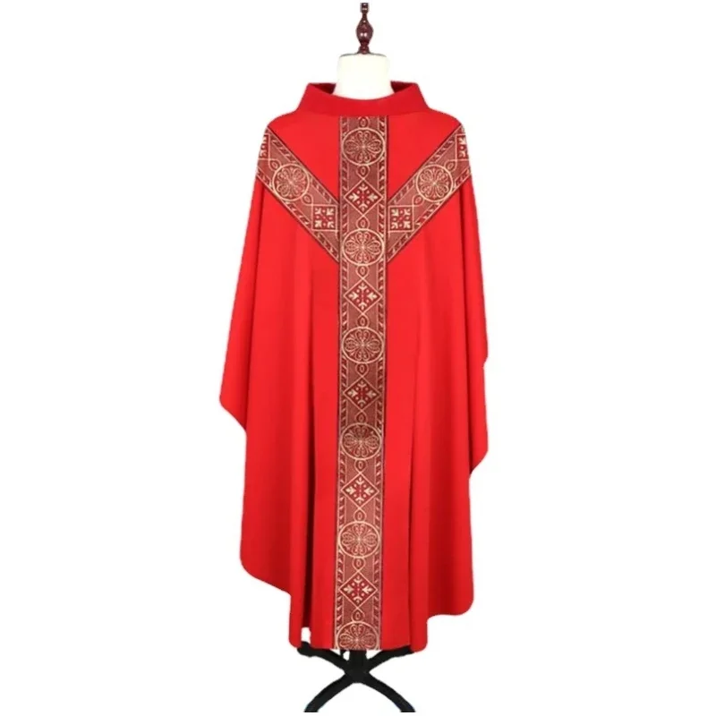 Chasuble Bishop Father Mass Pastors Costume Christian Liturgical Clergy Robe Churches Catholic Priest Uniform Vestments
Chasuble Bishop Father Mass Pastors Costume Christian Liturgical Clergy Robe Churches Catholic Priest Uniform Vestments
