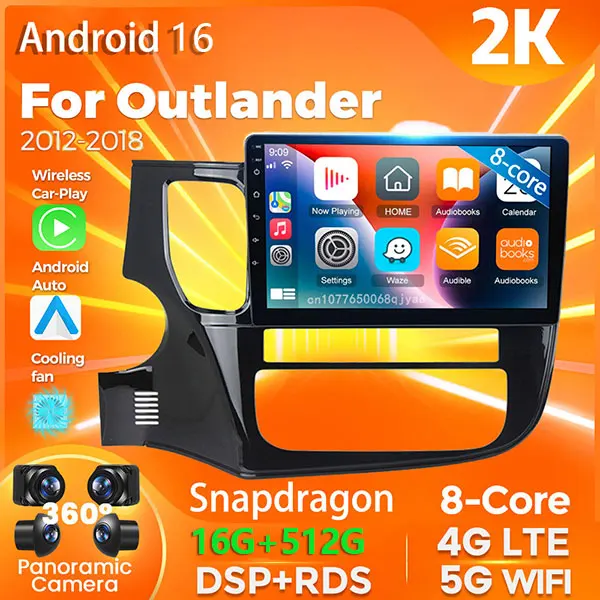 Android 16 Car Radio For Outlander 2012 - 2018 Player Multimedia GPS Navigation Stereo CarPlay Auto Video Head Unit 360 Camera
Android 16 Car Radio For Outlander 2012 - 2018 Player Multimedia GPS Navigation Stereo CarPlay Auto Video Head Unit 360 Camera