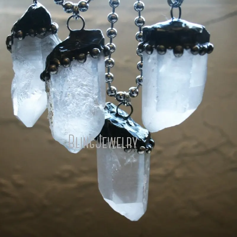 NM42888 Chunky Terminated Quartz Clear Crystal Point Minimal Necklace On Stainless Steel Ball Chain Halloween Jewelry
NM42888 Chunky Terminated Quartz Clear Crystal Point Minimal Necklace On Stainless Steel Ball Chain Halloween Jewelry