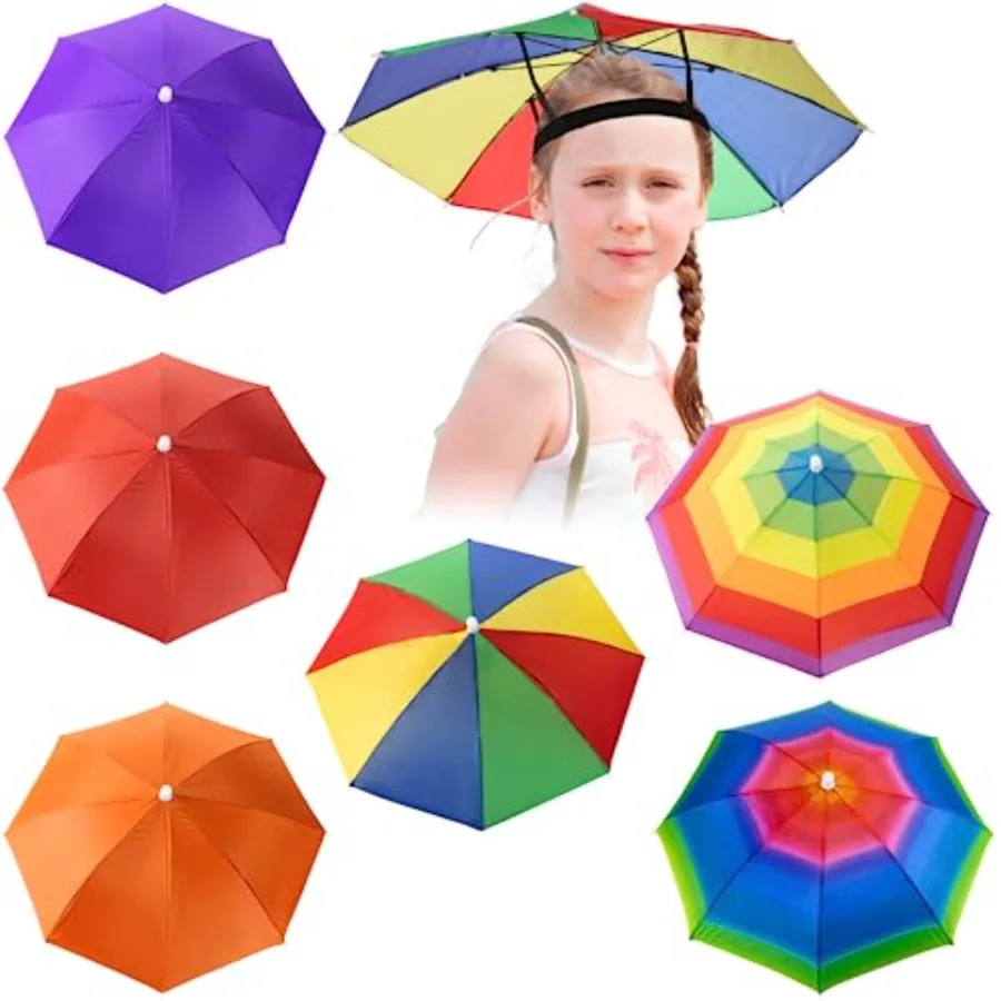 6 Pack Umbrella Hat Rainbow Umbrella Hat for Adult Women Colorful Umbrella Hat Rainbow Head Umbrella Cap for Sun 20 Inch Diamet
6 Pack Umbrella Hat Rainbow Umbrella Hat for Adult Women Colorful Umbrella Hat Rainbow Head Umbrella Cap for Sun 20 Inch Diamet