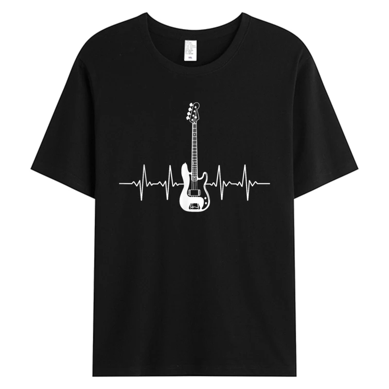 Cool Guitar Heartbeat Design For Bass Player Men Tee Shirt Men's Cotton Fabric Christmas Father's Day Hot Graphic T-Shirts 
Cool Guitar Heartbeat Design For Bass Player Men Tee Shirt Men's Cotton Fabric Christmas Father's Day Hot Graphic T-Shirts
