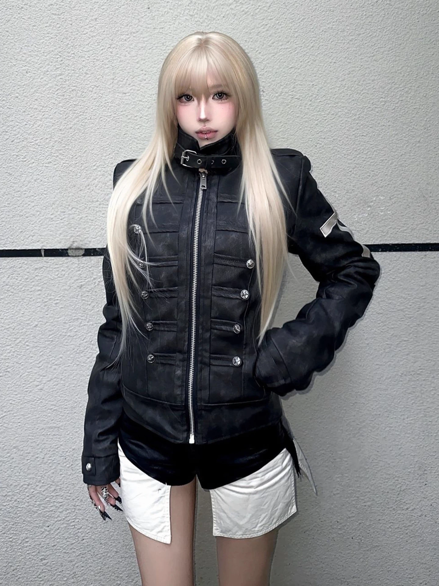 Thickened Cotton Jacket Women's Shoulder Cross Button Leather Coat Autumn Winter Seasonal Fashion Casual Short Outerwear
Thickened Cotton Jacket Women's Shoulder Cross Button Leather Coat Autumn Winter Seasonal Fashion Casual Short Outerwear