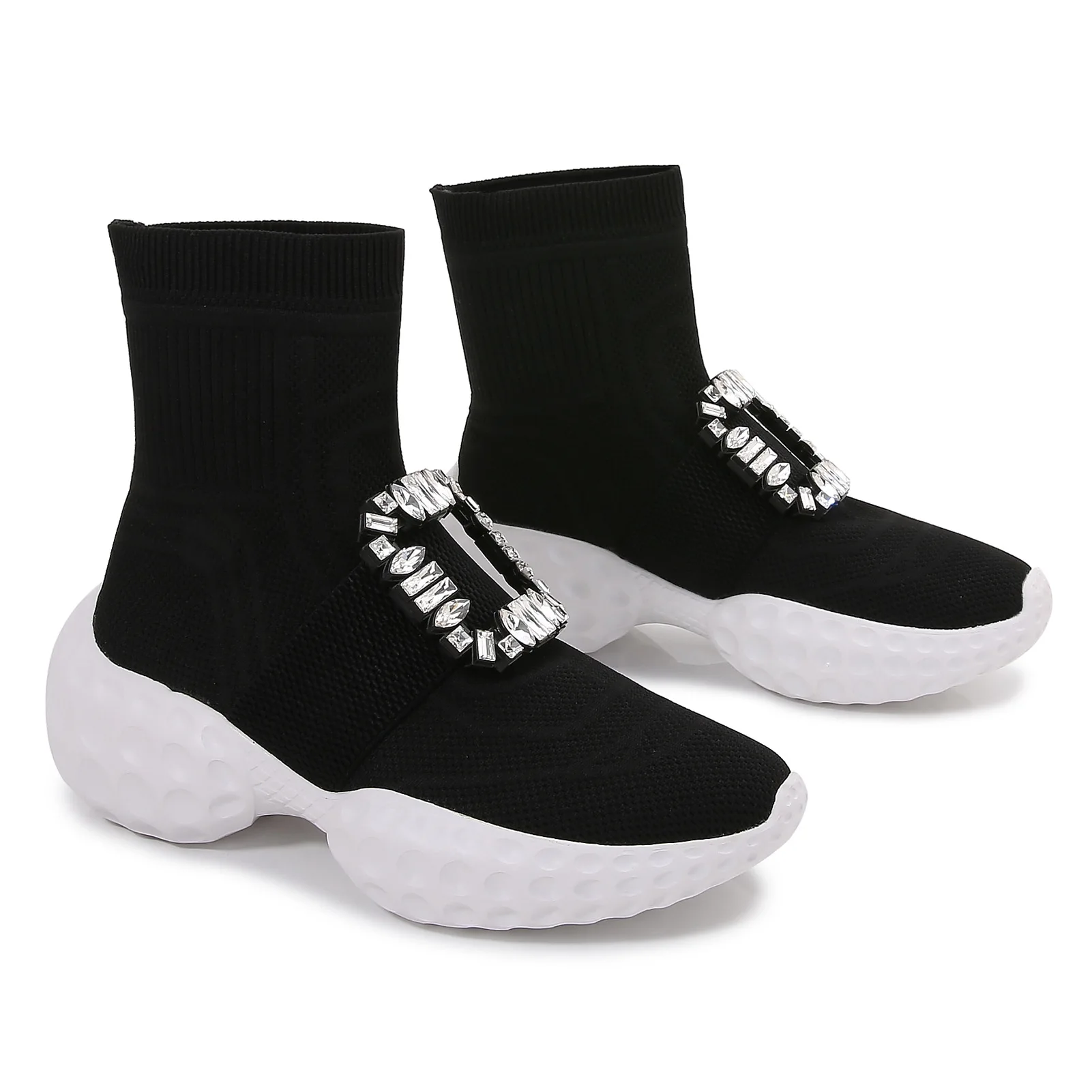 2025 New Knitted Sock Boots Elastic Slip-On Fashionable Women's Boots European And American Trendy Brand One-Piece Drop Shipping
2025 New Knitted Sock Boots Elastic Slip-On Fashionable Women's Boots European And American Trendy Brand One-Piece Drop Shipping
