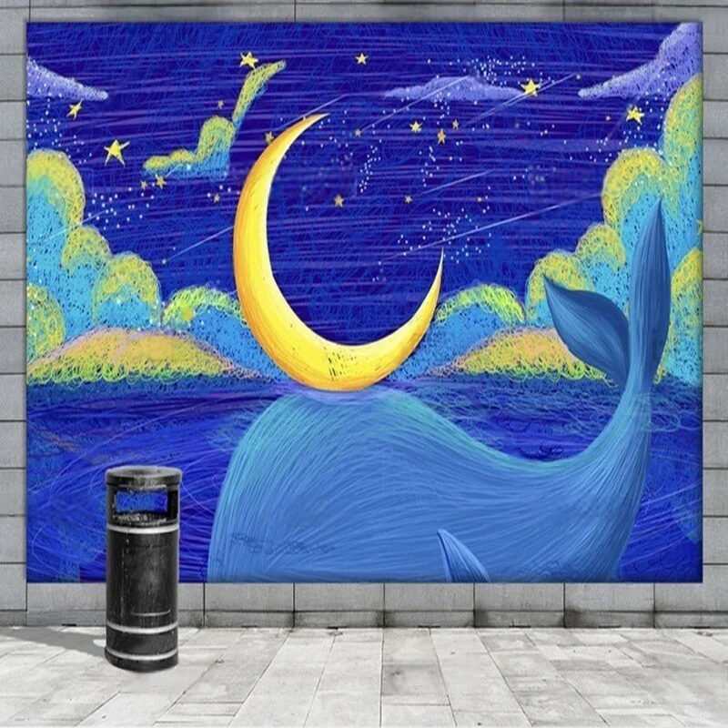 Personalized Creative Dreamy Coil Painting Of Dolphins Moon Colorful Clouds And Colorful Paintings As A Popular Background Wall
Personalized Creative Dreamy Coil Painting Of Dolphins Moon Colorful Clouds And Colorful Paintings As A Popular Background Wall