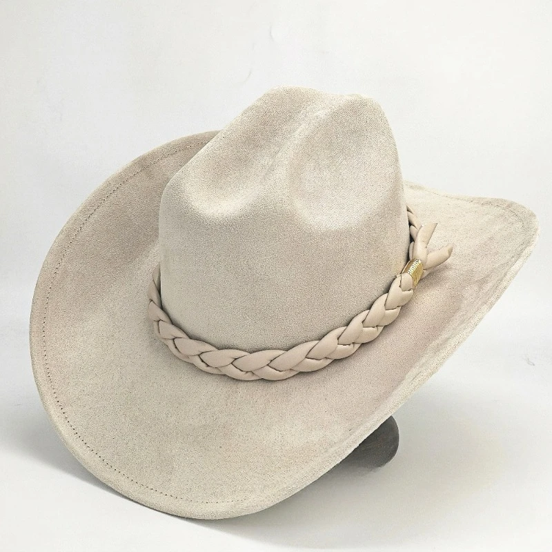 Handcrafted Faux Suede Leather Cowboy Hat with Braided Belt Perfect for Outdoor Activities & Fashionable Looks
Handcrafted Faux Suede Leather Cowboy Hat with Braided Belt Perfect for Outdoor Activities & Fashionable Looks